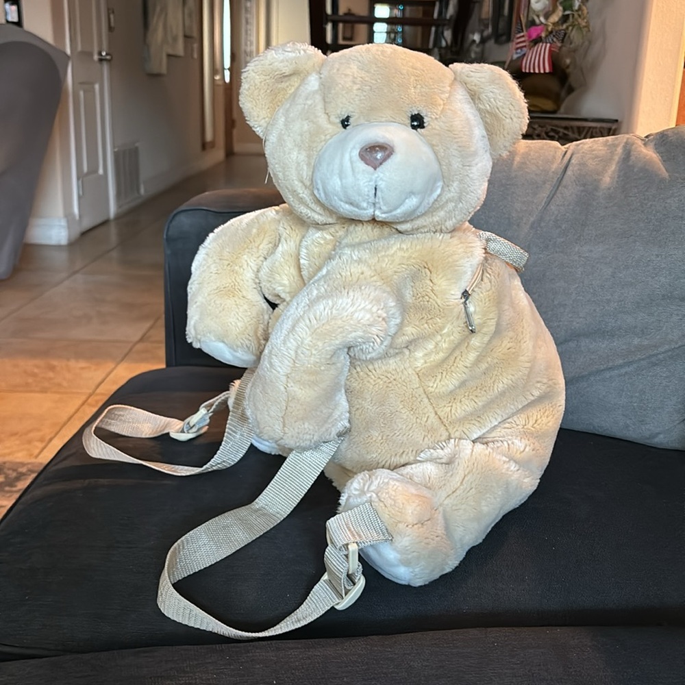 Chosun Backpack Teddy Bear zipper up size  20x10